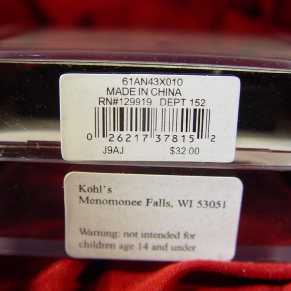 New Cuff Links Silver Toned Black Kohls Vintage Pair - Picture 2 of 3